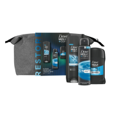 DOVE Men + Care Clean Comfort ajándékcsomag neszesszerrel kozmetikai ajándékcsomag