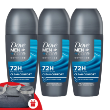 DOVE Men+Care Clean Comfort Izzadásgátló 3x50ml + Ajándék Dove Sporttáska dezodor
