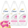 DOVE Petal Soft Krémtusfürdő 3x450ml + Ajándék Hajpánt