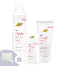 DOVE Teljes test dezodor csomag- Raspberry &amp; rose + Ajándék Dove Neszesszer kozmetikai ajándékcsomag