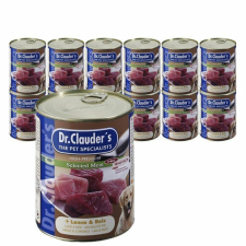 Dr.Clauders Dog Selected Meat Bárányos és rizses konzerv 800g kutyaeledel