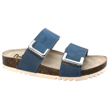 DR.FEET 16016 -os női Dr Feet bőr papucs - kek női papucs