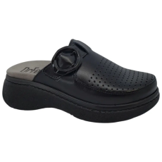 DR.FEET 21011 -es női Dr Feet bőr papucs - fekete