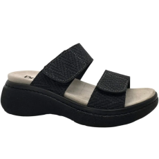 DR.FEET 21012 -es női Dr Feet bőr papucs - fekete