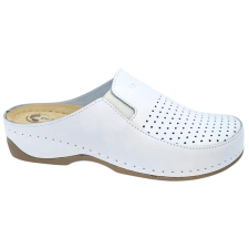 DR.FEET 2106 -os női Dr Feet bőr papucs - feher női papucs
