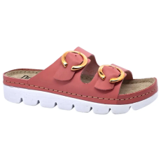 DR.FEET 9002 -es női Dr Feet bőr papucs - rozsaszin