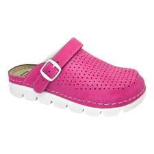 DR.FEET 9014 -es női Dr Feet bőr papucs - pink női papucs