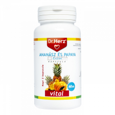 Dr. Herz Ananász és Papaya enzim kapszula 60 db vitamin és táplálékkiegészítő
