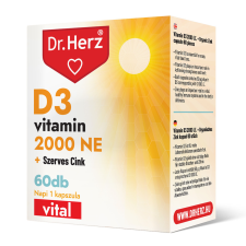 Dr. Herz D3-vitamin 2000 NE+Szerves Cink kapszula 60 db  vitamin és táplálékkiegészítő