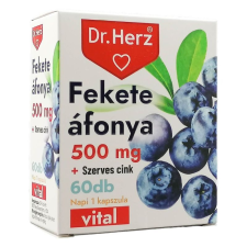 Dr. Herz fekete áfonya 500mg+szerves cink kapszula 60db vitamin és táplálékkiegészítő