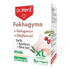 Dr. Herz Fokhagyma + Galagonya + Olajfalevél XL 90 db Kapszula vitamin és táplálékkiegészítő