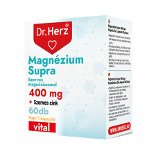 Dr. Herz Magnézium Supra 400 mg + Szerves Cink 60 db kapszula vitamin és táplálékkiegészítő