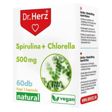 Dr. Herz Spirulina+Chlorella kapszula 60db vitamin és táplálékkiegészítő