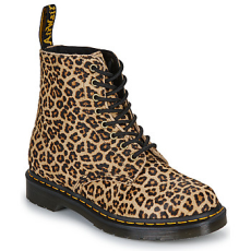 Dr. Martens Csizmák 1460 Pascal Light Tan Mini Leopard Spot Hair On Fekete 39