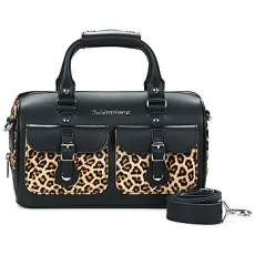 Dr. Martens Válltáskák Top Handle Bag Black+Light Tan Kiev+Mini Leopard Spot Hair On Fekete Egy méret