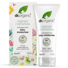 Dr Organic illatmentes hidratáló babakrém bio körömvirággal, 50 ml babaápoló krém