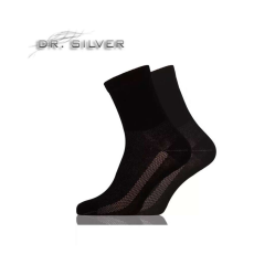  Dr. Silver Medical ezüstszálas bokazokni, fekete (44-46)