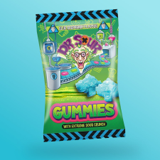 Dr Sour Gummies kék málna ízű savanyú gumicukor 200g csokoládé és édesség