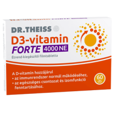 Dr. Theiss D3-vitamin FORTE filmtabletta 4000 NE 60db vitamin és táplálékkiegészítő