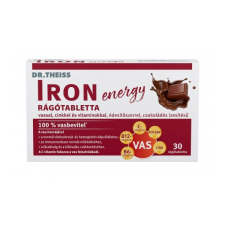 Dr. Theiss Dr.Theiss iron energy rágótabletta vassal, cinkkel és vitaminokkal csokoládé ízben 30 db gyógyhatású készítmény