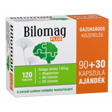 Dr. Theiss Naturprodukt Kft. Bilomag plus 110mg gingko biloba kivonatot tartalmazó étrend-kiegészítő kapszula 90+30db 120 db gyógyhatású készítmény