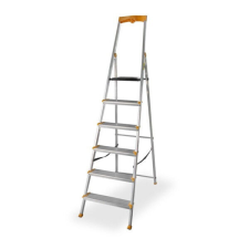 DRABEST MAX 6 (5+1) lépcsős alumínium létra, összecsukható, 150 kg teherbírás létra és állvány