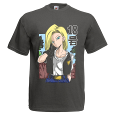  Dragon Ball Android 18 - Férfi Póló