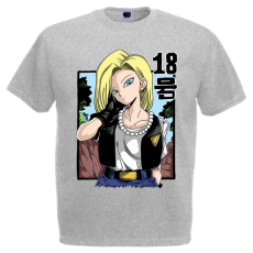  Dragon Ball Android 18 - Férfi Póló