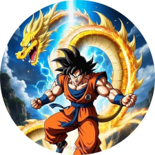  Dragon Ball Z, Songoku témájú tortaostya,ostyakép sütés és főzés