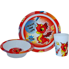 Dragon, Sárkány BOOM étkészlet, micro műanyag szett Dobozban babaétkészlet