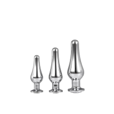 Dream Toys Gleaming Love - anál csúcs dildó szett - ezüst (3 részes) műpénisz, dildó