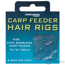 Drennan Carp Feeder Hair Rigs 8-8 lb előkötött horog horog