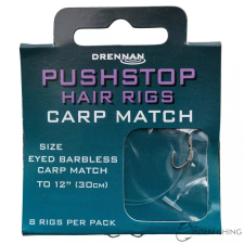 Drennan Pushstop Hair Rig Carp Match 14 előkötött horog horog