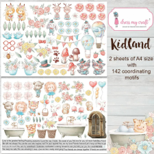 Dress My Craft Kivágóív A4, Kidland / Dress My Craft Motif Sheet (2 ív) matrica