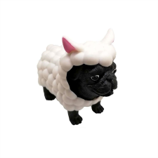 Dress Your Puppy Állati kiskutyák - fekete mopsz játékfigura