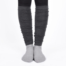 Dressa Dressa pamut lábszármelegítő - sötétszürke női zokni