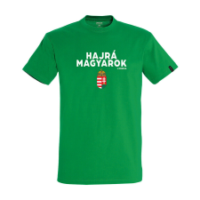  Dressa Hungary Hajrá Magyarok feliratos pamut szurkolói póló - zöld férfi póló