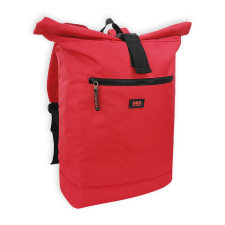 Dressa Rolltop Recycled laptoptartós csavart tetejű hátizsák - piros kézitáska és bőrönd