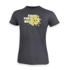  Dressa Save The Bees méhecskés biopamut férfi póló - sötétszürke férfi póló