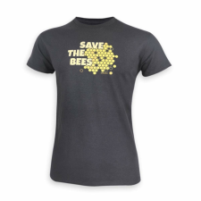 Dressa Save The Bees méhecskés biopamut férfi póló - sötétszürke férfi póló