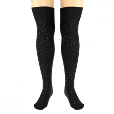  Dressa Socks pöttyös pamut combzokni - fekete