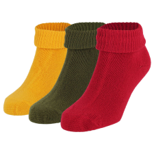 Dressa Warm színes bokacsizma zokni - 3 pár női zokni