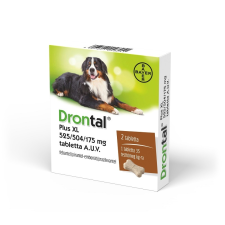 Drontal Plus 35 kg tabletta 2x élősködő elleni készítmény kutyáknak