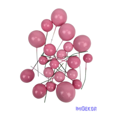  Drótos gömb mix - Sötét Rózsaszín dekorációs kellék