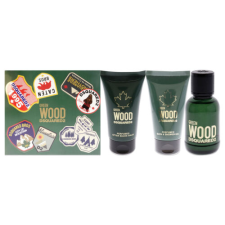 Dsquared2 Green Wood SET: edt 50ml + tusfürdő gél 50ml + After shave balm 50ml kozmetikai ajándékcsomag