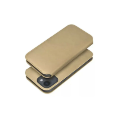  Dual Pocket Apple iPhone 15 Pro Flip Tok - Arany tok és táska