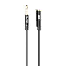 DUDAO L11S mini jack 3.5mm hosszabító 1m fekete  (6970379614532) (6970379614532) kábel és adapter