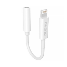 DUDAO L16i audioadapter Lightning mini jack csatlakozóhoz 3,5 mm, fehér kábel és adapter