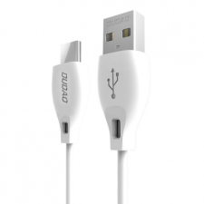 DUDAO L4T kábel USB / USB-C 2.1A 2m, fehér kábel és adapter