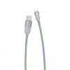 DUDAO L9X Flowing Light kábel USB / USB-C 5A 1m, szürke